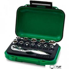 Набор трещотка с головками Toptul GABW1301 (13 предметов)