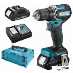 Дрель-шуруповерт Makita DDF487RAJ (с 2-мя АКБ, кейс)