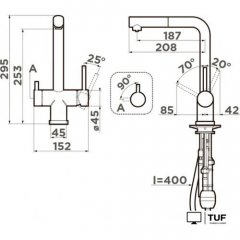 Смеситель Omoikiri Takamatsu-S GB (графит)