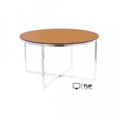 Журнальный столик Signal Crystal A (дымчатый янтарь/серебряный)