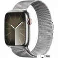 Умные часы Apple Watch Series 8 LTE 45 мм (корпус из нержавеющей стали, серебристый/миланский серебристый)