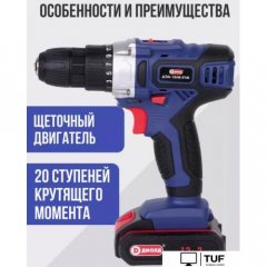 Дрель-шуруповерт ДИОЛД ДЭА-12ЛИ-01М 10022162 (с 2-мя АКБ, кейс)