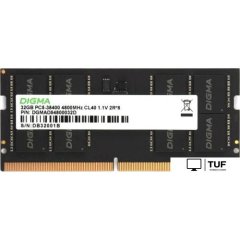 Оперативная память Digma 32ГБ DDR5 SODIMM 4800 МГц DGMAS54800032D
