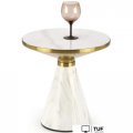 Журнальный столик Halmar Talbi (белый мрамор/белый/золотой)