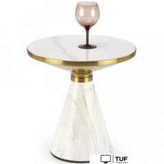 Журнальный столик Halmar Talbi (белый мрамор/белый/золотой)