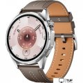Умные часы Huawei Watch GT 6 46 мм (серебристый, с коричневым кожаным ремешком, международная версия)