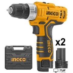 Дрель-шуруповерт Ingco CDLI12208 (с 2-мя АКБ, кейс)