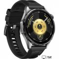 Умные часы Huawei Watch GT 6 46 мм (черный, с черным силиконовым ремешком, международная версия)