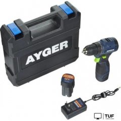 Дрель-шуруповерт AYGER AP12BL (с 2-мя АКБ, кейс)