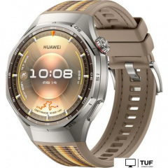 Умные часы Huawei Watch GT 6 Pro 46 мм (серебристый, с коричневым плетеным ремешком, международная версия)