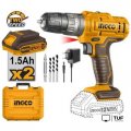 Ударная дрель-шуруповерт Ingco CIDLI1228 (с 2-мя АКБ, кейс)